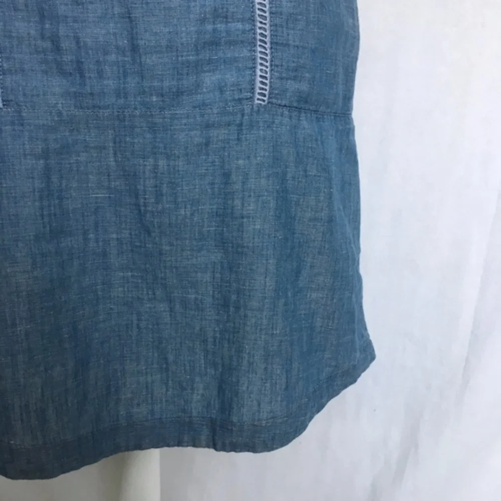 Kensie Jeans // White Cutout Denim Mini Dress dr1 - Picture 3 of 8